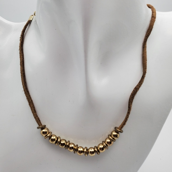 Native tribal spacer bead round necklace N1517 - Picture 1 of 4